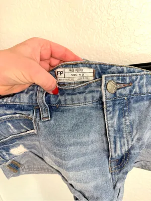 Free People Jeans Shorts Rock Denim Size‎ 28 thumbnail 2