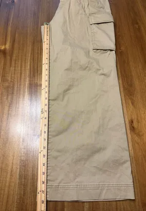 Old Navy Womens High Rise Pull On Wide Leg Cargo Pant Teakwood Khaki Size Small thumbnail 8
