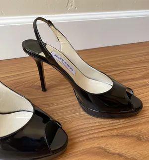Jimmy Choo Black Patent Heels🖤 thumbnail 1