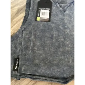 Alphalete Women’s Very Terry Crop top Cutoff - Blue Topaz , Size Medium thumbnail 9