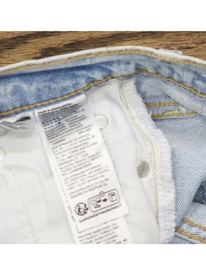 Levi's Womens Ribcage Straight Full Length Jeans Button Fly All Alone Blue 24x32 thumbnail 4