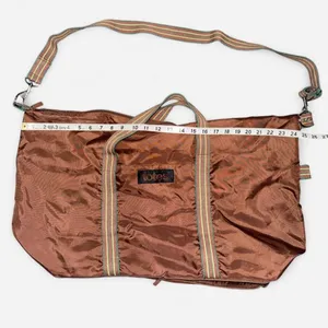 Totes Brown Nylon Weekender Bag, Duffle Bag for Travel, Collapsible tote bag thumbnail 3