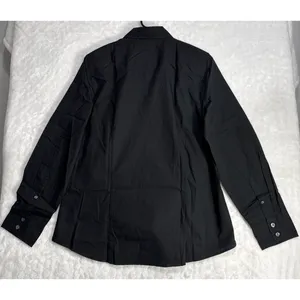 J. Crew Petite Button-Up Cotton Poplin Shirt Long Sleeve Womens L Petite Black thumbnail 2
