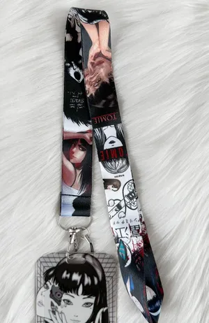 Tomie Junji Ito lanyard with Id/ card holder thumbnail 2