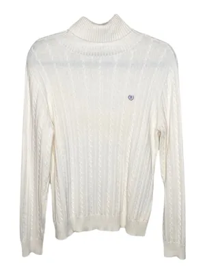 new Izod ❤︎ Cozy Classic Cable Knit Turtleneck Sweater ❤︎ Ivory Winter White XL thumbnail 3