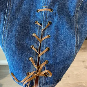 Stonebridge VTG Denim Jacket with Lace-Up Details, size PP thumbnail 5
