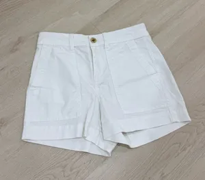 a new day White Cotton Patch-Pocket Shorts thumbnail 1