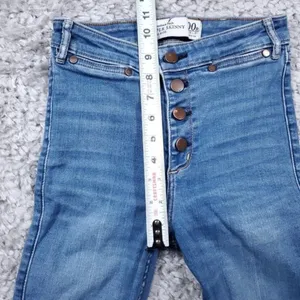 READ Abercrombie High Rise Super Skinny Jeans Size 00 24 x 31 Button Fly Stretch thumbnail 11