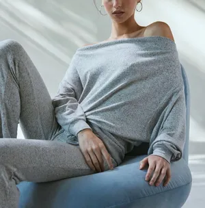 Urban Outfitters Clarity Cozy Off-The-Shoulder Top thumbnail 1