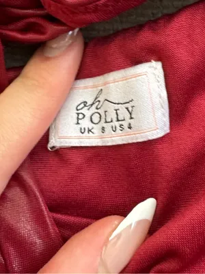 Oh Polly Knot Front Bodycon Mini Dress in Wine Red thumbnail 6