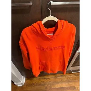 Lululemon All Yours Hoodie wordmark embroidered logo orange women's XL thumbnail 2
