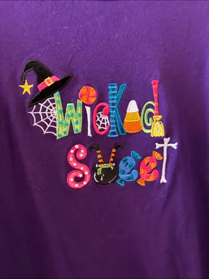 Purple 'Wicked Sweet' Long-Sleeve Top Large thumbnail 2