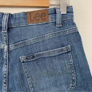 Lee High Rise Relaxed Fit Stretch Denim Jean cutoffs cut off shorts Blue 10 new thumbnail 7