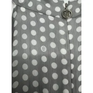 Tommy Hilfiger‎ Polka Dot Halter Maxi Dress Womens 4 Gray White Flowy thumbnail 3