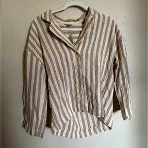 Madewell Striped Double-Gauze Oversized Pajama Shirt‎ Sz S Hyde Park Stripe NEW thumbnail 4