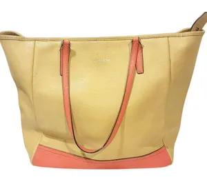 Coach Bag Colorblock North South Tote 23891 Leather Dark Plume Bag thumbnail 1