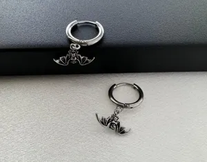 Bat Dangle Drop Earrings for Men Women,Streetwear Punk Hip Hop Unisex Style thumbnail 3