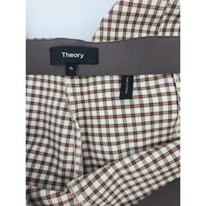 Theory Pants Womens 16 Skinny Legging M Grid Stretch Brown Gingham EUC thumbnail 4