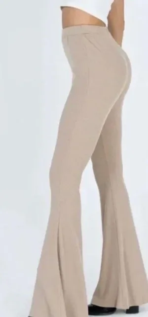 Princess Polly Rib Trousers Motel Obeli Cream thumbnail 2