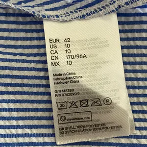 H&M button front midi dress striped blue white coastal sundress 10 large thumbnail 11