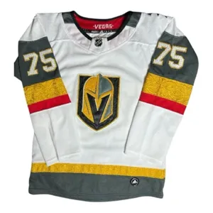 Adidas Vegas Golden Knights Reaves 75 Authentic Jersey Fight Strap Womens M Whit thumbnail 3