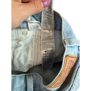 Levis 501 Original Light Wash High Rise Denim Jean Shorts W26 Button Fly Cut Off thumbnail 4