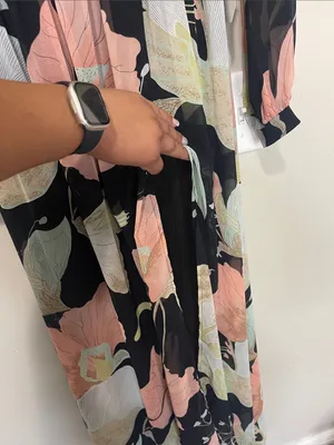 Lulus Wondrous Water Lilies Black Floral Print Maxi Dress Medium New thumbnail 9