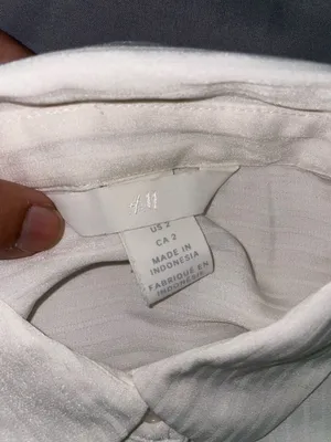 H&M Sheer Striped Button-Up thumbnail 2