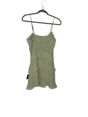 🌿✨ Lulu’s Sage Green Ruffle Tiered Chiffon Mini Dress Size‎ Small S ✨🌿 thumbnail 5