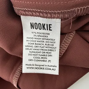 Nookie Sasha Satin Gown REVOLVE Mocha Brown Small NWT Ruffle Slit Formal Dress thumbnail 11