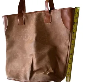 Dune London brown suede large handbag tote shopping bag thumbnail 5