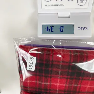 Red Plaid Cashmere Scarf Soft Warm Minimal Tartan Old Money Preppy Winter Target thumbnail 6