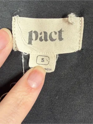 Pact Black Scoop Neck Long Sleeve Organic Cotton Top thumbnail 4