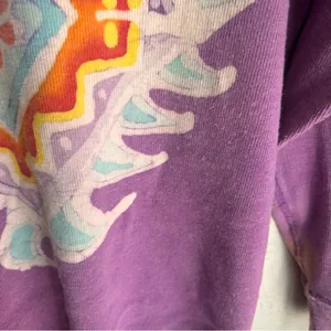 Vintage 70s 80s purple batik thermal top Size Small thumbnail 7