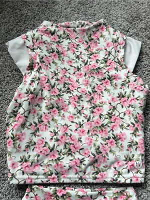 Astoria Activewear Floral Pink and White Two-Piece Skirt Set thumbnail 4