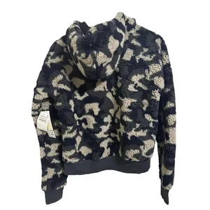 Z by Zella Green‎ Urban Camo Print Faux Shearling Pullover Hoodie Small NEW thumbnail 8