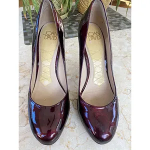 Joan & David BURGUNDY PATENT Platform Heel size 6 thumbnail 5