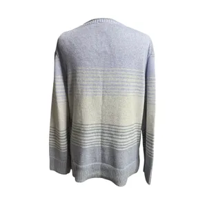 Ella Moss Blue Striped Sweater L Coastal Grandma Nautical Preppy thumbnail 3