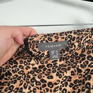 Primark Cheetah Print Mini Skirt Brown Tan Animal‎ Pattern Size 12 thumbnail 5