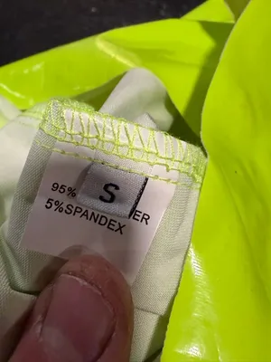 Women’s Small Neon Green Spaghetti Strap Spandex Like Dress thumbnail 4