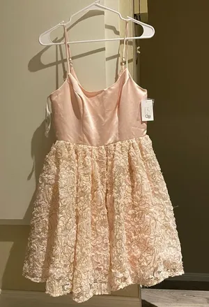 NWT Fifteen Roses pink party dress, prom dress, size 6, waist 14” thumbnail 1