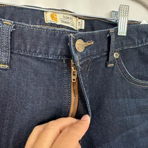 Carhartt Slim Fit‎ Skinny Leg Dark Wash Denim Jeans Womens Size 14 Regular thumbnail 4