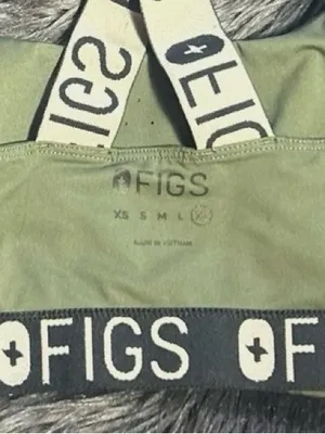 Figs 300 Performance Underscrub Olive Green Logo-Strap Sports Bra XL thumbnail 5