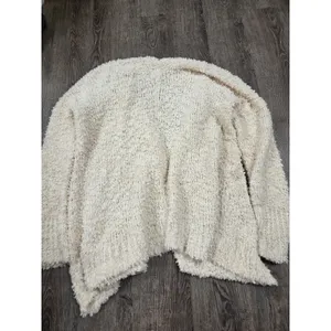 London Kaye Large Ivory Cream Popcorn Super Soft Cardigan Sweater thumbnail 4