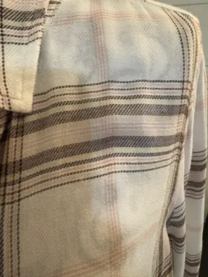 Susina Size Large Long Sleeve Plaid Shirt thumbnail 7