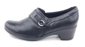 Clarks Collection Leather Shootie Women 9M Blk Professional Block Heel 26102429 thumbnail 1