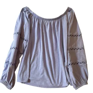Lilly Pulitzer KATT Top Periwinkle Purple Off‎ Shoulder Long Sleeve S NWT thumbnail 6