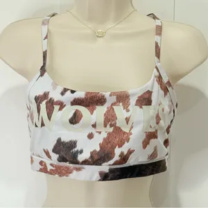 Darc Sport She Solid Hardcore Everyday Sports Bra Carbon Cow Print Medium Wolves thumbnail 1