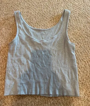Brandy Melville Tank Top Crop Light Blue thumbnail 1