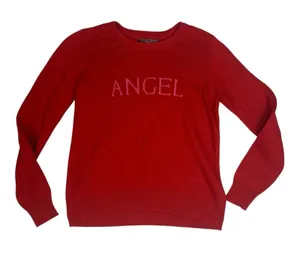 Victoria's secret womens medium red angel sweater cashmere blend knit thumbnail 1